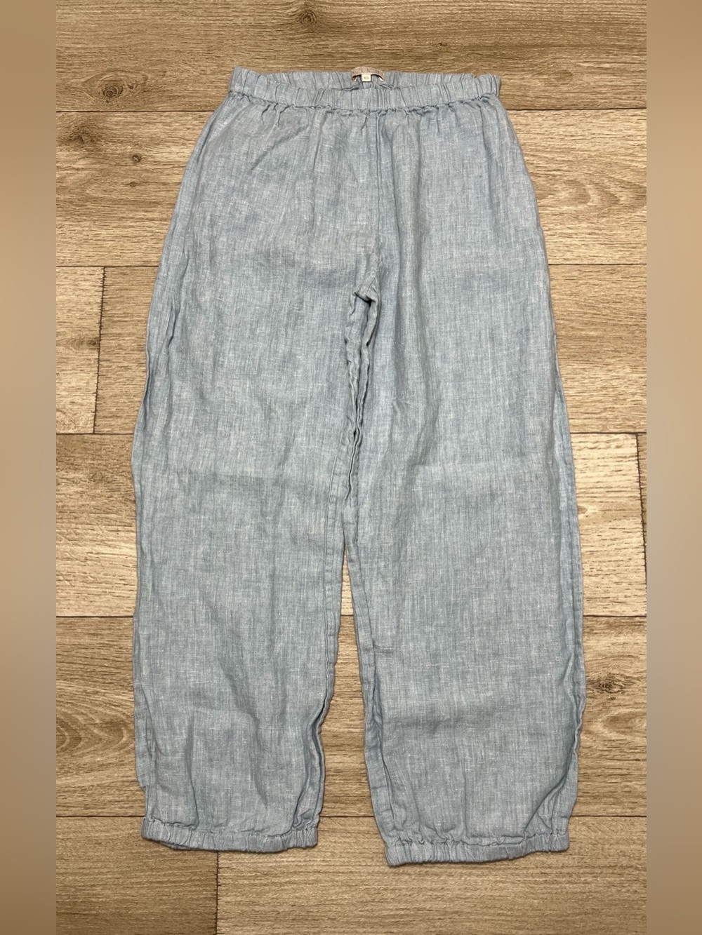 Suzie Kondi 'Delos' Blue Linen Pants Size XS (24x24)